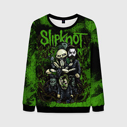 Свитшот мужской Slipknot green art, цвет: 3D-черный