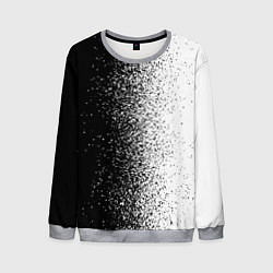 Мужской свитшот Брызги красок - Черно-белый