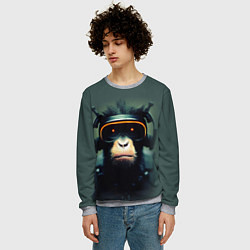 Свитшот мужской Кибер-обезьяна, цвет: 3D-меланж — фото 2