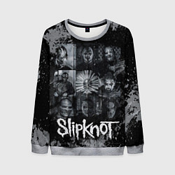 Свитшот мужской Slipknot black & white style, цвет: 3D-меланж