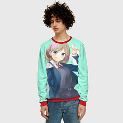 Свитшот мужской Милая Кэкэ Тан - Живая любовь Суперзвезда, цвет: 3D-красный — фото 2