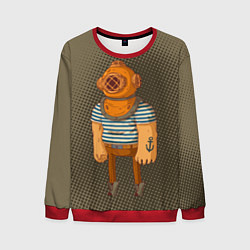 Свитшот мужской Моряк-водолаз, цвет: 3D-красный