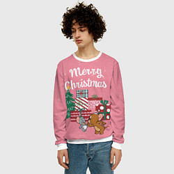 Свитшот мужской Персонажи мыши, цвет: 3D-белый — фото 2