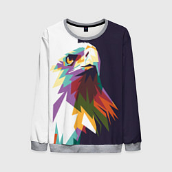 Свитшот мужской Орел-птица гордая, цвет: 3D-меланж