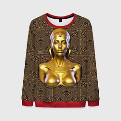 Свитшот мужской Золотой бюст египетской принцессы, цвет: 3D-красный