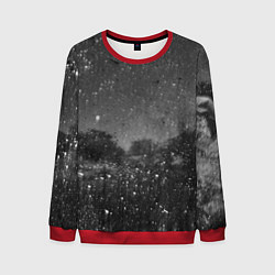 Мужской свитшот Абстрактная тьма и следы белой краски