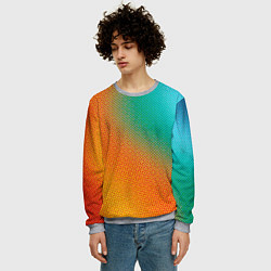Свитшот мужской Полутоновый градиент - текстура, цвет: 3D-меланж — фото 2