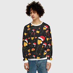 Свитшот мужской Брызги шампанского, цвет: 3D-белый — фото 2