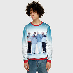 Свитшот мужской Stray Kids winter, цвет: 3D-красный — фото 2