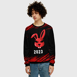 Свитшот мужской 2023 Кролик суровый, цвет: 3D-черный — фото 2