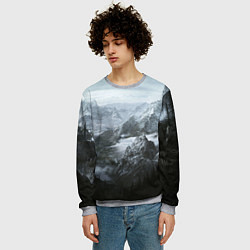 Свитшот мужской Природа Скайрима, цвет: 3D-меланж — фото 2