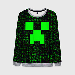 Свитшот мужской Minecraft green squares, цвет: 3D-меланж