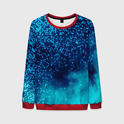 Свитшот мужской Градиент голубой и синий текстурный с блестками, цвет: 3D-красный