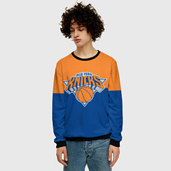 Свитшот мужской Нью-Йорк Никс НБА, цвет: 3D-черный — фото 2
