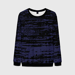 Мужской свитшот Синие кляксы на чёрном