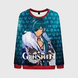 Свитшот мужской Кэйа элементали, цвет: 3D-красный