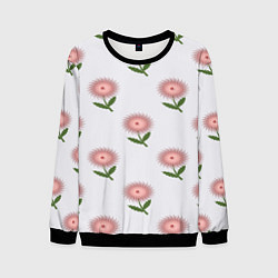 Свитшот мужской Астра игольчатый цветок, цвет: 3D-черный
