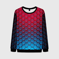 Свитшот мужской Битва градиентов брони, цвет: 3D-черный