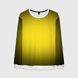 Свитшот мужской Желтый градиент, цвет: 3D-белый