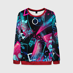 Свитшот мужской Neon money, цвет: 3D-красный