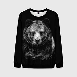 Свитшот мужской Медведь тотем славян, цвет: 3D-черный
