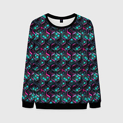 Свитшот мужской Неоновая кольчуга, цвет: 3D-черный