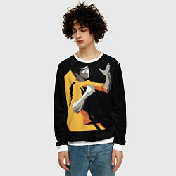 Свитшот мужской Брюс Ли арт, цвет: 3D-белый — фото 2