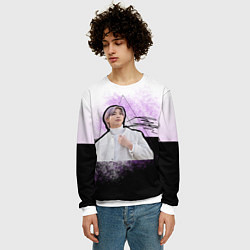 Свитшот мужской Намджун и его тень, цвет: 3D-белый — фото 2