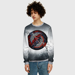 Свитшот мужской Журавли, цвет: 3D-меланж — фото 2