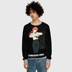 Свитшот мужской Макима из аниме Человек бензопила, цвет: 3D-меланж — фото 2