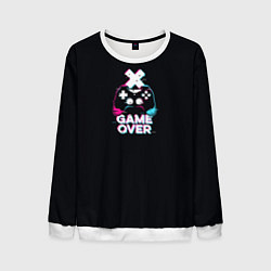 Свитшот мужской Надпись game over, цвет: 3D-белый
