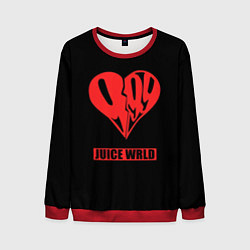 Свитшот мужской Juice WRLD - heart, цвет: 3D-красный