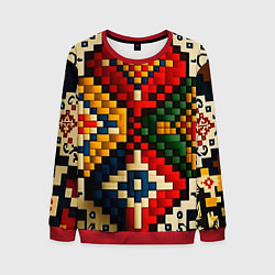 Мужской свитшот Русский узор крестиком