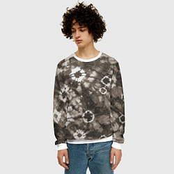 Свитшот мужской Коричневый тай-дай, цвет: 3D-белый — фото 2