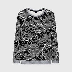 Свитшот мужской Авангардный растровый паттерн, цвет: 3D-меланж