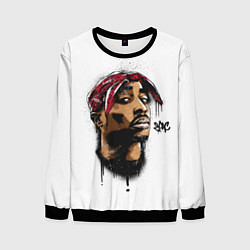 Свитшот мужской 2Pac - Тупак Шакур, цвет: 3D-черный