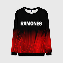 Свитшот мужской Ramones red plasma, цвет: 3D-черный