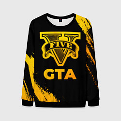 Свитшот мужской GTA - gold gradient, цвет: 3D-черный