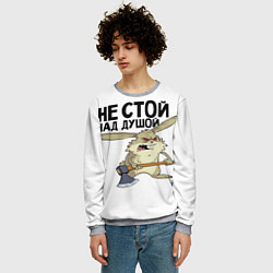 Свитшот мужской Злой заяц, цвет: 3D-меланж — фото 2