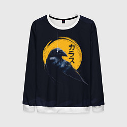 Свитшот мужской Raven and moon, цвет: 3D-белый