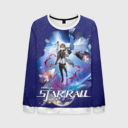 Свитшот мужской Вельт Хонкай Стар Рейл, цвет: 3D-белый