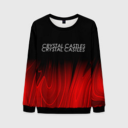 Свитшот мужской Crystal Castles red plasma, цвет: 3D-черный