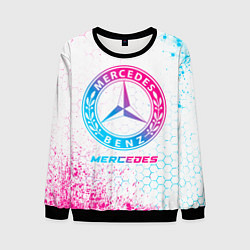 Свитшот мужской Mercedes neon gradient style, цвет: 3D-черный