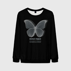 Свитшот мужской Butterfly unusualy original, цвет: 3D-черный