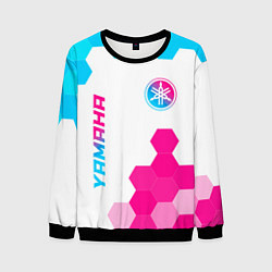 Свитшот мужской Yamaha neon gradient style: надпись, символ, цвет: 3D-черный