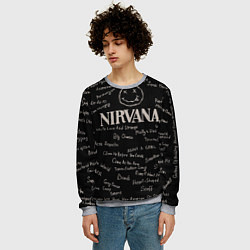 Свитшот мужской Nirvana pattern, цвет: 3D-меланж — фото 2