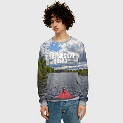 Свитшот мужской Сплав на байдарке, цвет: 3D-меланж — фото 2