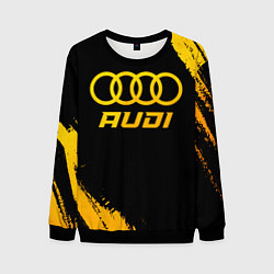 Свитшот мужской Audi - gold gradient, цвет: 3D-черный