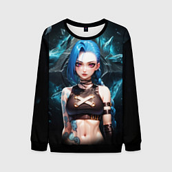 Свитшот мужской Jinx arcane league of legends, цвет: 3D-черный