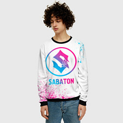 Свитшот мужской Sabaton neon gradient style, цвет: 3D-черный — фото 2